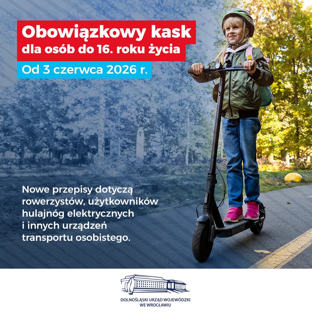Obowiązek kasku dla dzieci od 3 czerwca 2026 r. na Dolnym Śląsku - Paragraf