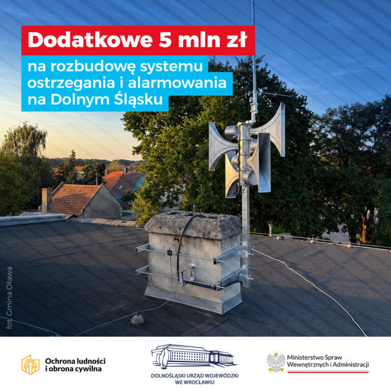 5 mln zł na nowe syreny alarmowe na Dolnym Śląsku - Paragraf